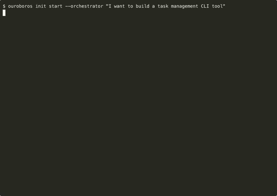 https://github.com/Q00/ouroboros/blob/HEAD/Terminal recording of the ouroboros CLI interview reporting an ambiguity score