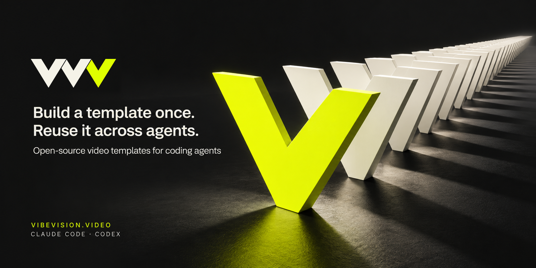 https://github.com/actionow-ai/vvv/blob/HEAD/Vibe Vision Video: build a template once, reuse it across agents. Open-source video templates for coding agents.