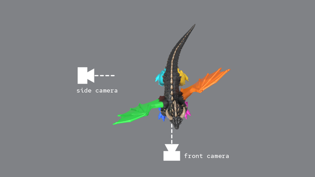 https://github.com/patch-gg/anymove/blob/HEAD/The dragon from above, one camera at its face and one at its right flank.
