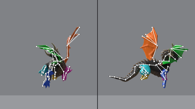 https://github.com/patch-gg/anymove/blob/HEAD/A random training pose of the dragon in both views with its true joints drawn on.