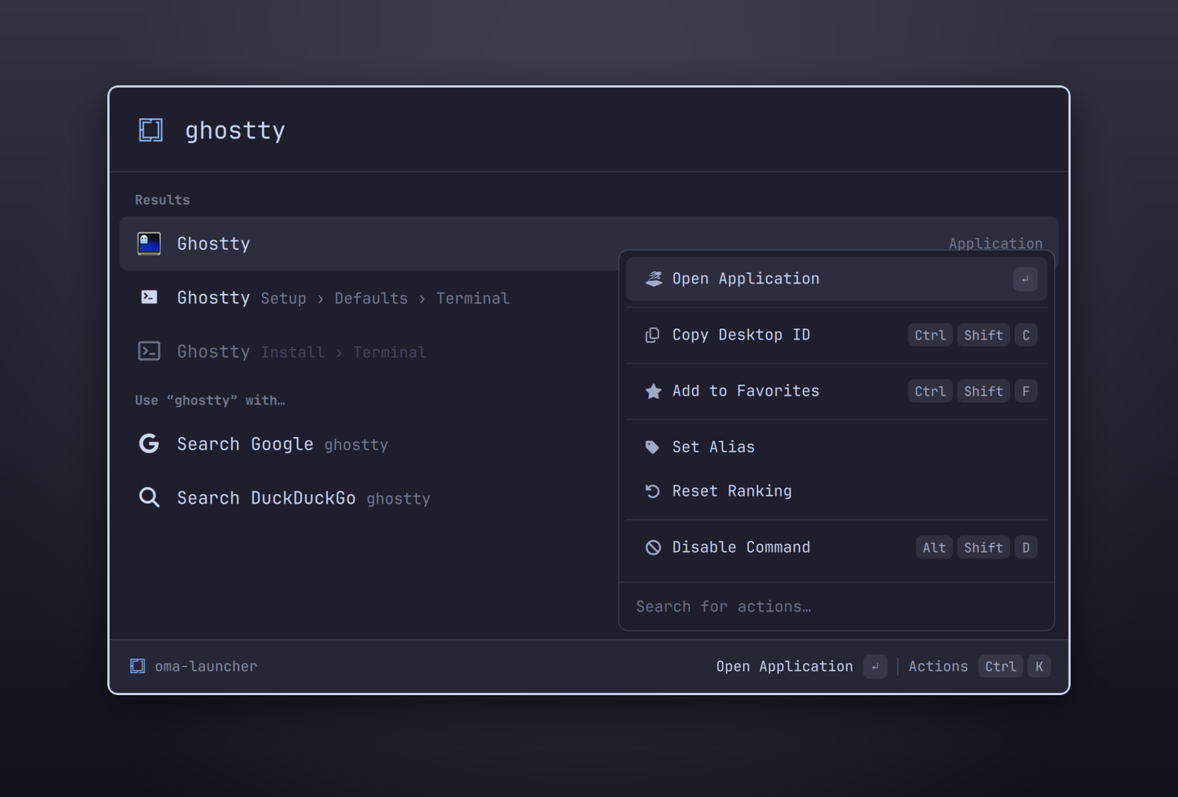 https://github.com/typecraft-dev/oma-cast/blob/HEAD/The Ctrl+K action panel