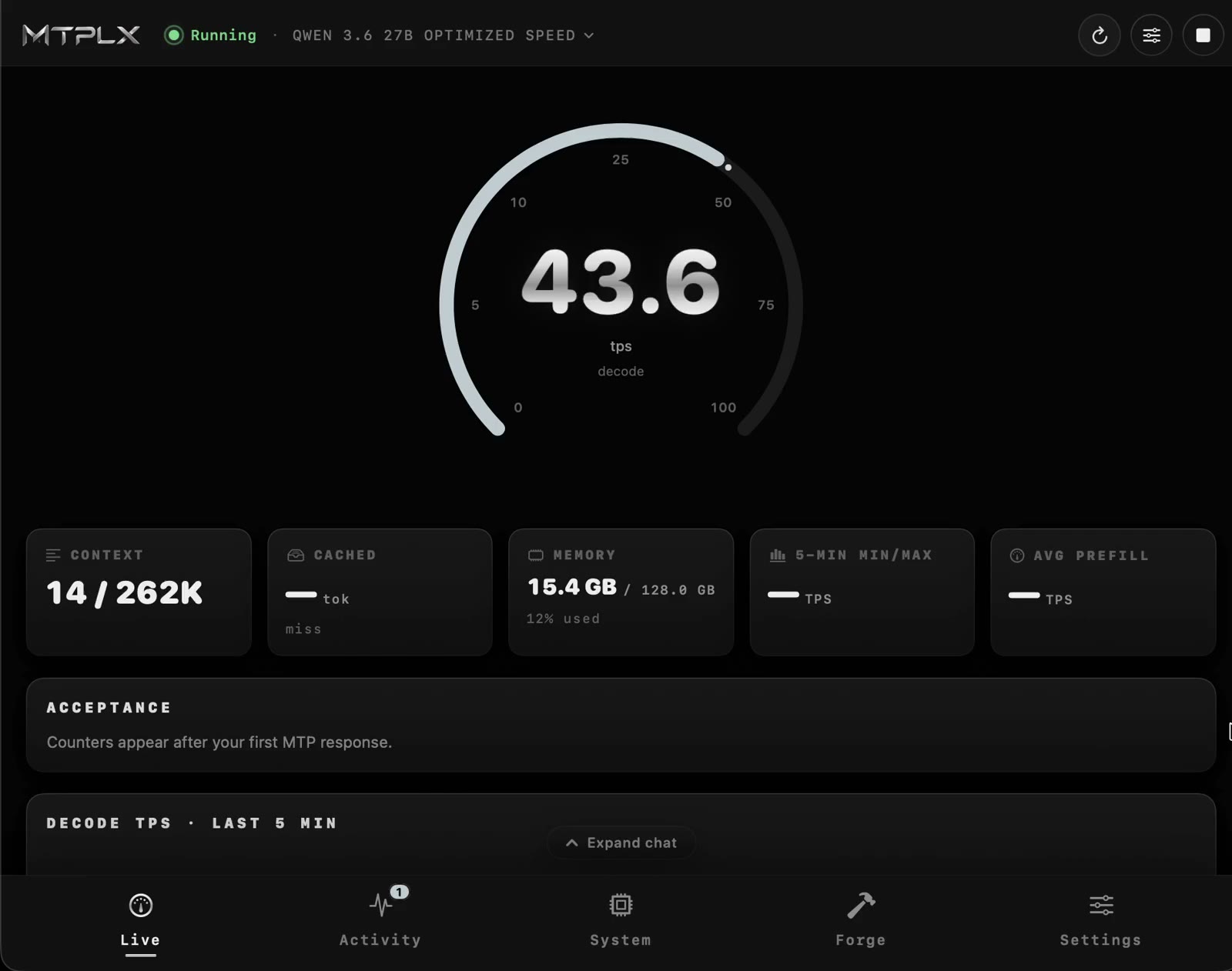 https://github.com/youssofal/MTPLX/blob/HEAD/MTPLX dashboard with live decode gauge