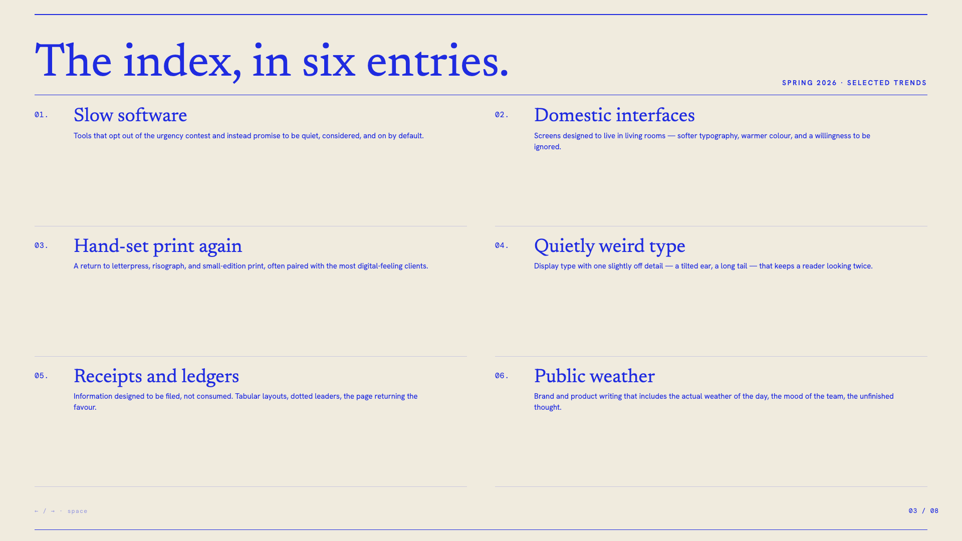 https://github.com/zarazhangrui/frontend-slides/blob/HEAD/Cobalt Grid — slide 3